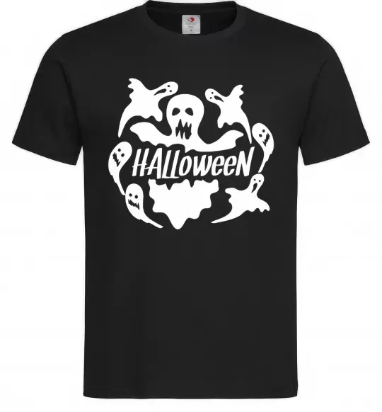 Чоловіча футболка Halloween ghosts Чорний фото