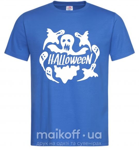 Мужская футболка Halloween ghosts Ярко-синий фото
