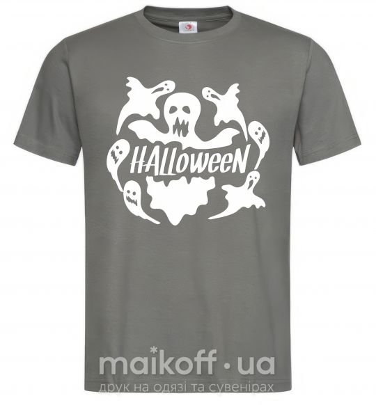Мужская футболка Halloween ghosts Графит фото