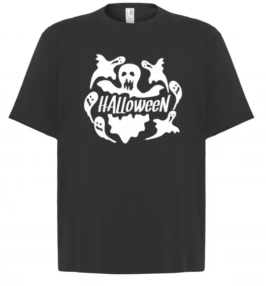 Футболка Оверсайз Halloween ghosts Чорний фото