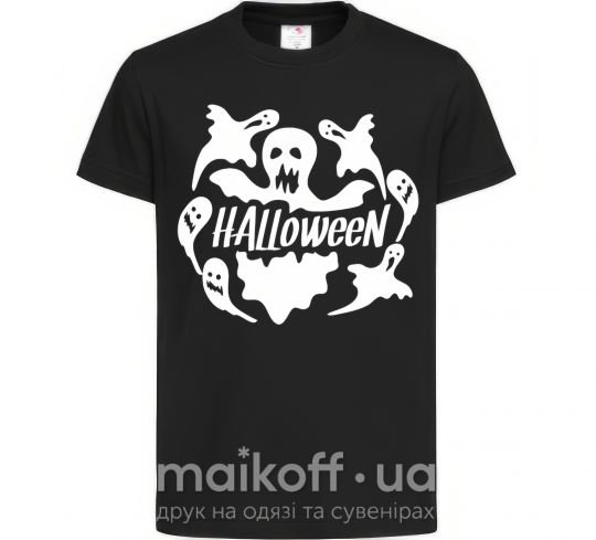 Детская футболка Halloween ghosts Черный фото
