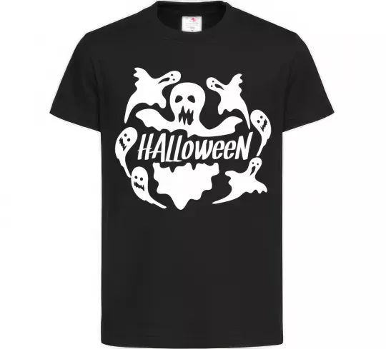 Детская футболка Halloween ghosts Черный фото