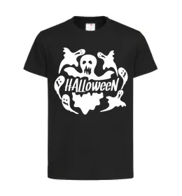 Детская футболка Halloween ghosts Черный фото
