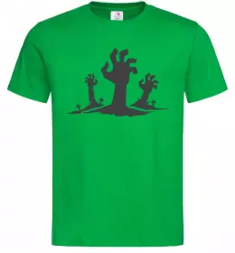 Мужская футболка Horrible hands Зеленый фото