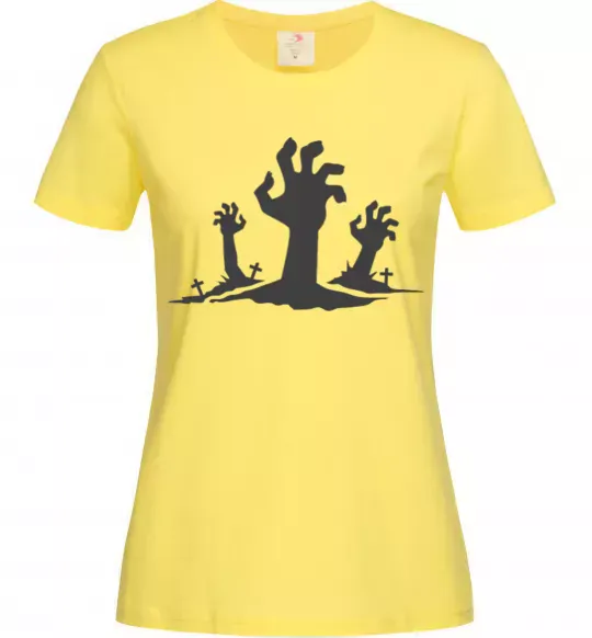 Жіноча футболка Horrible hands Лимонний фото