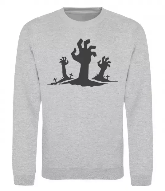 Світшот Horrible hands Сірий меланж фото