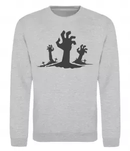 Світшот Horrible hands Сірий меланж фото