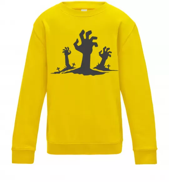 Детский Свитшот Horrible hands Солнечно желтый фото
