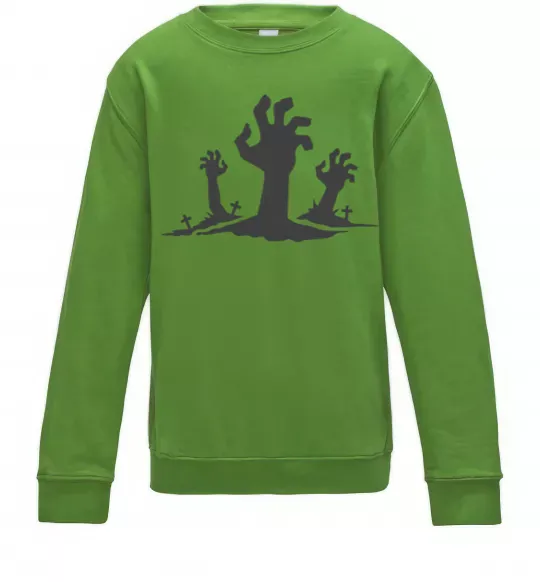 Детский Свитшот Horrible hands Лаймовый фото