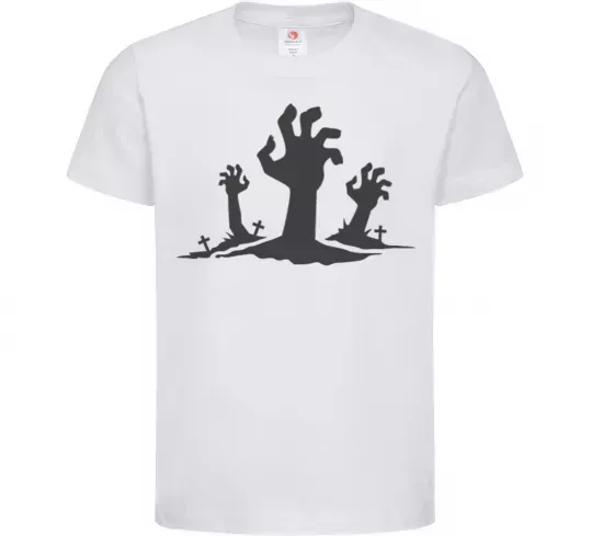 Детская футболка Horrible hands Белый фото