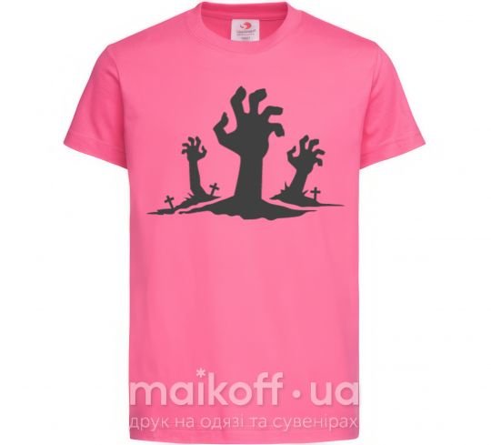 Детская футболка Horrible hands Ярко-розовый фото