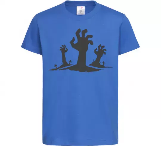 Детская футболка Horrible hands Ярко-синий фото