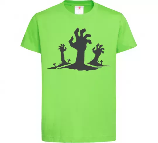 Детская футболка Horrible hands Лаймовый фото