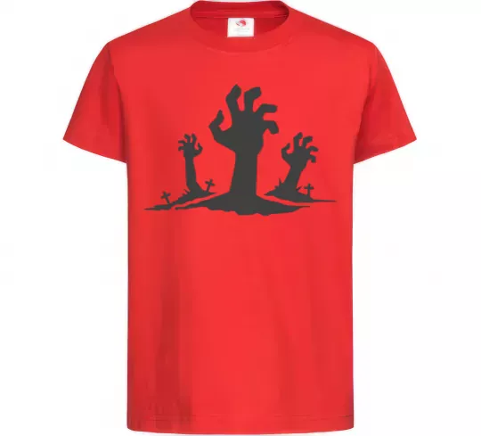 Детская футболка Horrible hands Красный фото