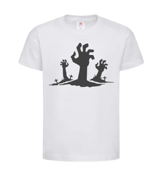 Дитяча футболка Horrible hands Білий фото