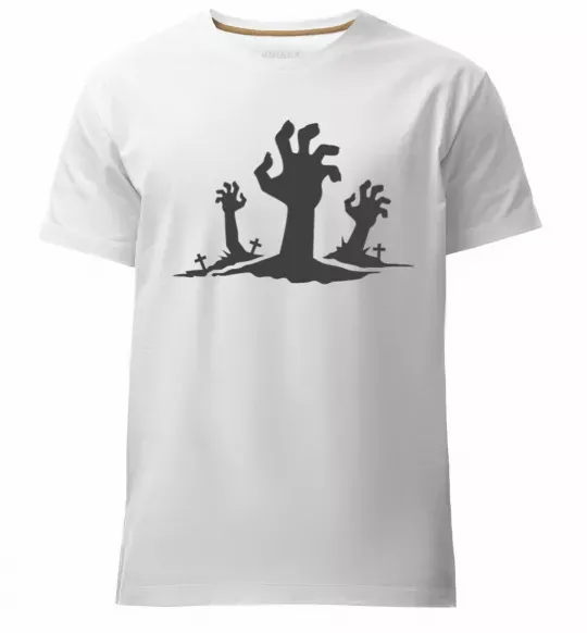 Мужская премиум футболка Horrible hands Белый фото