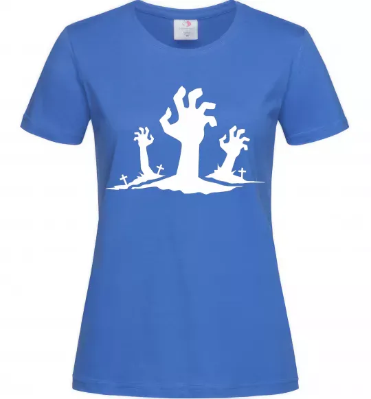 Жіноча футболка Horrible hands Яскраво-синій фото