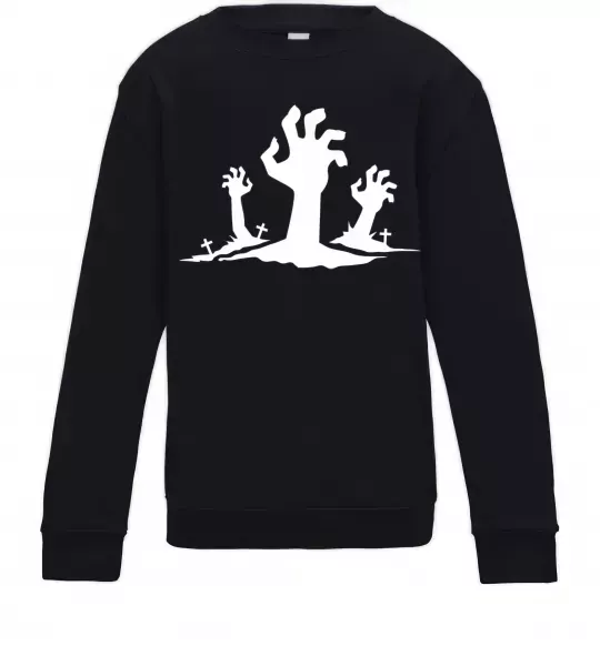 Детский Свитшот Horrible hands Черный фото