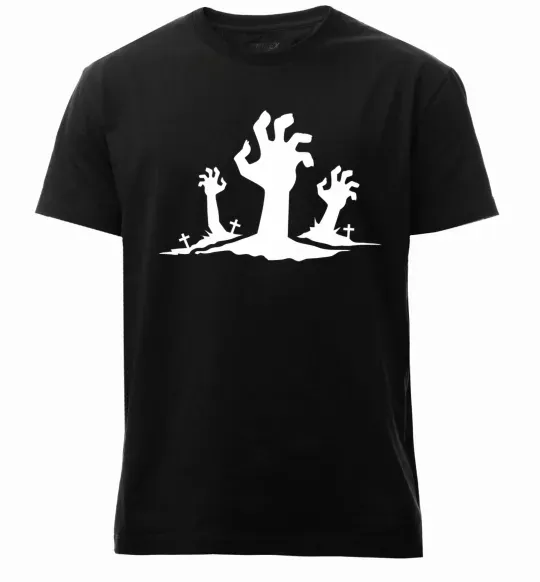 Мужская премиум футболка Horrible hands Черный фото