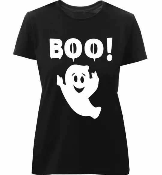 Жіноча преміум футболка boo Чорний фото