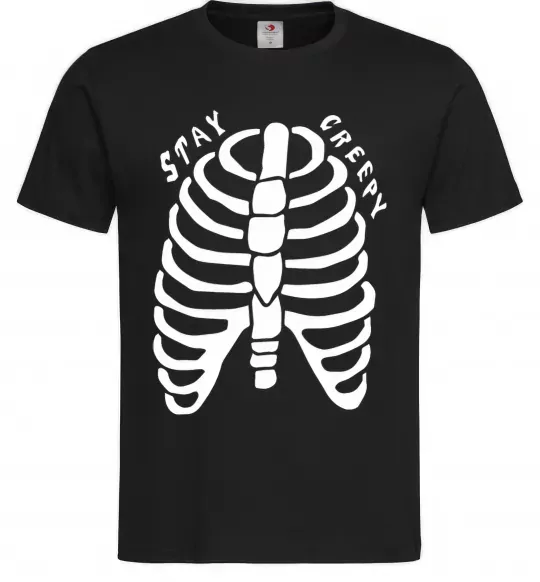 Мужская футболка stay creepy Черный фото