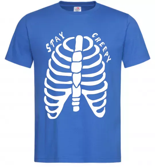 Мужская футболка stay creepy Ярко-синий фото