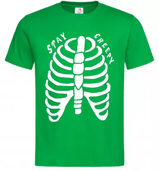 Мужская футболка stay creepy Зеленый фото