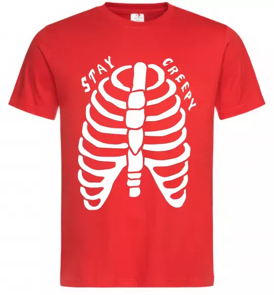 Мужская футболка stay creepy Красный фото