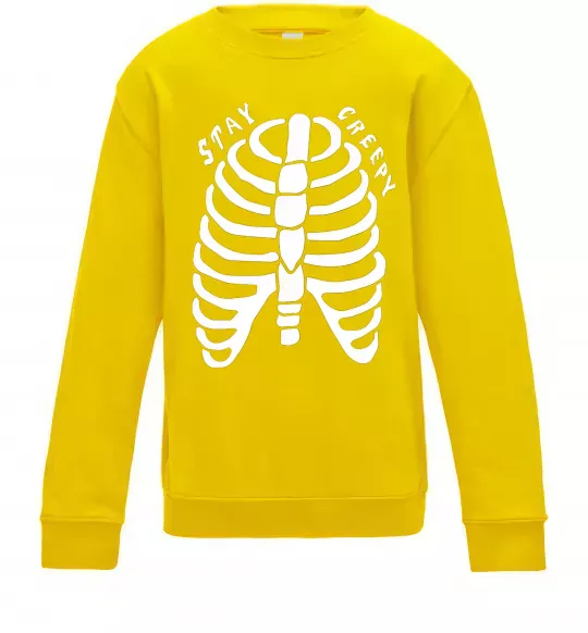 Детский Свитшот stay creepy Солнечно желтый фото