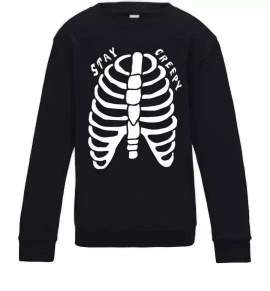 Детский Свитшот stay creepy Черный фото