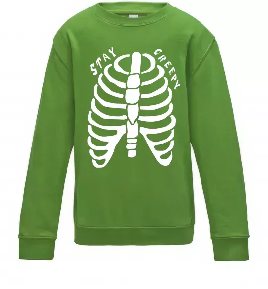 Детский Свитшот stay creepy Лаймовый фото