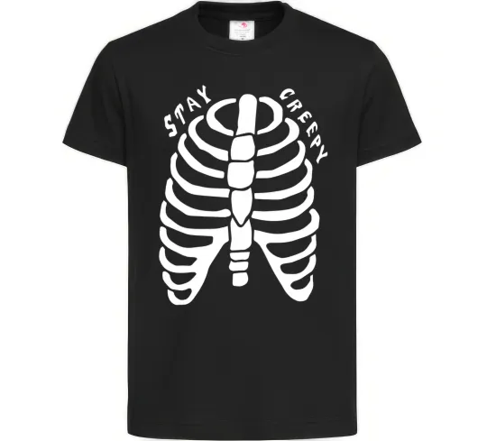 Дитяча футболка stay creepy Чорний фото