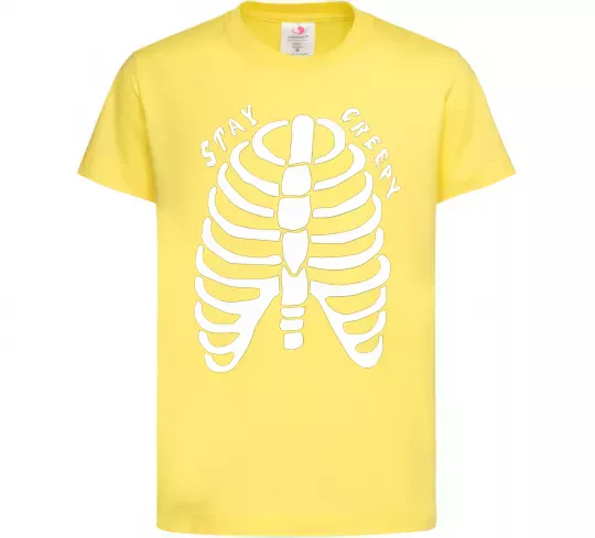 Дитяча футболка stay creepy Лимонний фото