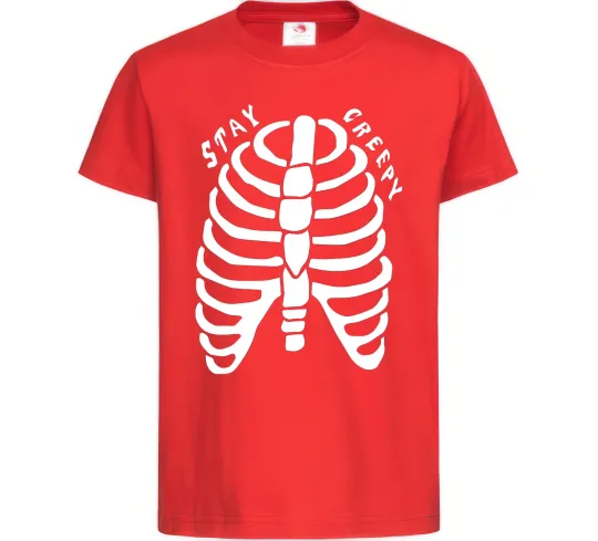 Дитяча футболка stay creepy Червоний фото