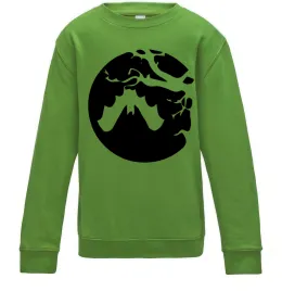 Дитячий світшот Кажан Лаймовий фото