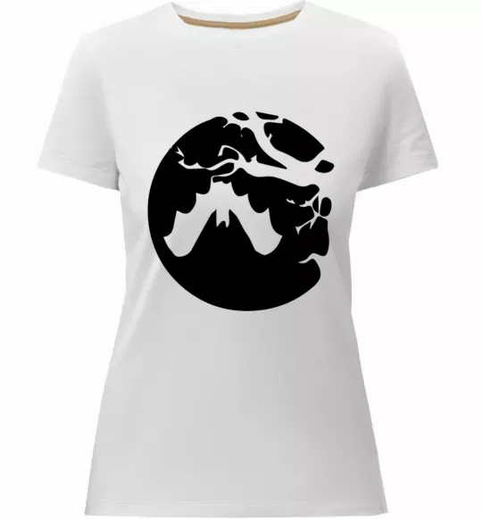 Женская премиум футболка Кажан Белый фото