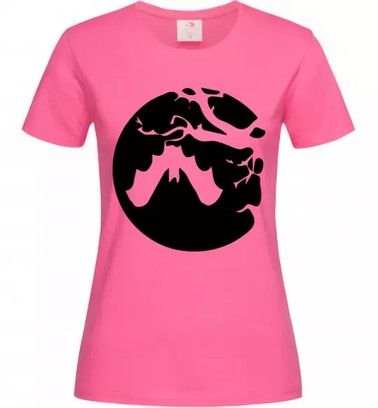 Женская футболка Кажан Ярко-розовый фото