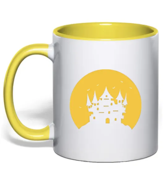 Чашка з кольоровою ручкою Луна Лимонний фото