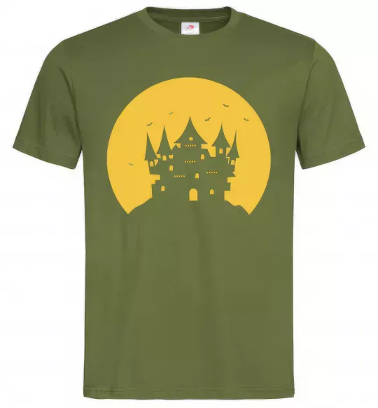 Мужская футболка Луна Оливковый фото