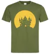 Мужская футболка Луна Оливковый фото