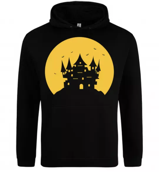 Мужская толстовка (худи) Луна Черный фото