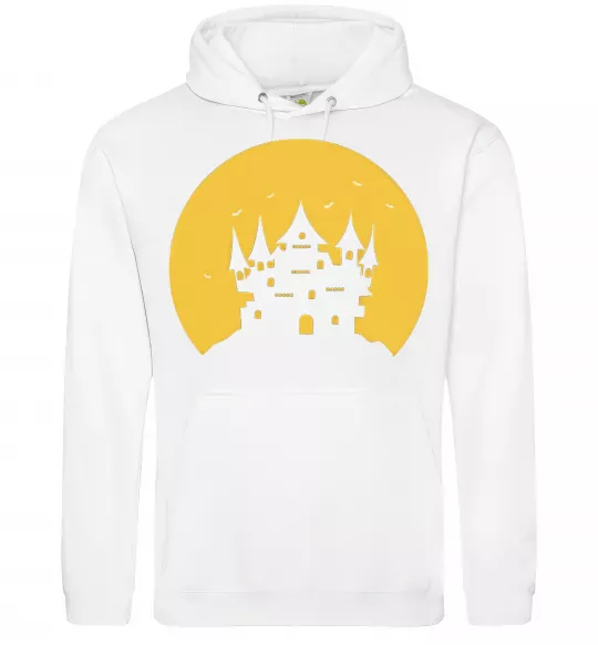 Мужская толстовка (худи) Луна Белый фото