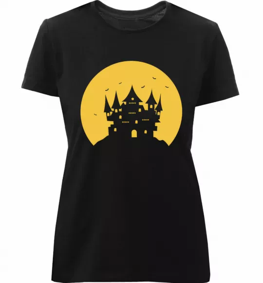 Жіноча преміум футболка Луна Чорний фото