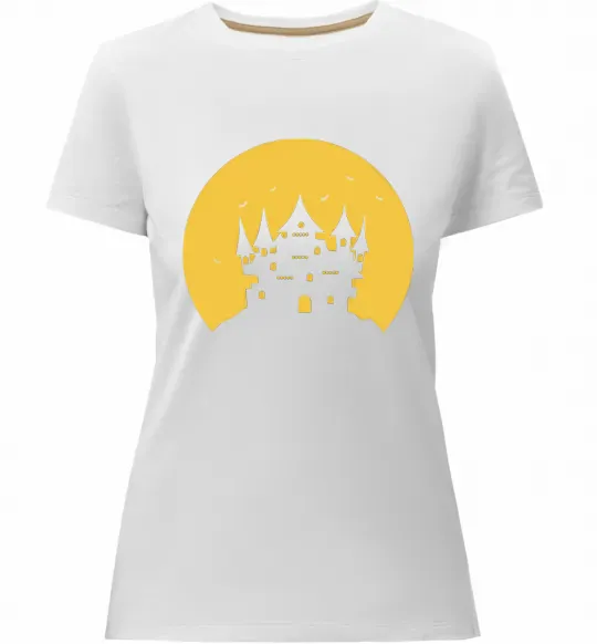 Жіноча преміум футболка Луна Білий фото