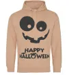 Мужская толстовка (худи) happy halloween smile Песочный фото