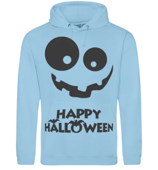 Чоловіча толстовка (худі) happy halloween smile Блакитний фото