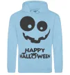 Чоловіча толстовка (худі) happy halloween smile Блакитний фото