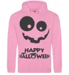 Женская толстовка (худи) happy halloween smile Розовый фото