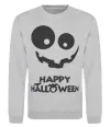 Свитшот happy halloween smile Серый меланж Свитшот happy halloween smile Серый меланж фото