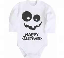 Детский боди happy halloween smile Белый фото